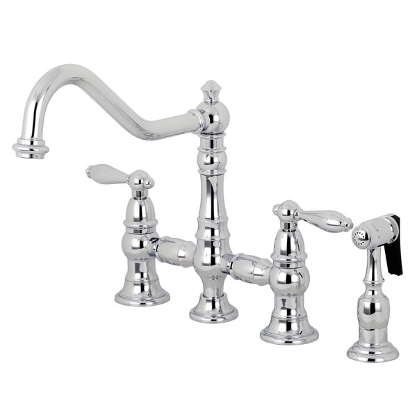 Kingston Brass Kitchen Faucet W/ Side Sprayer, Chrome KS3271ALBS - main